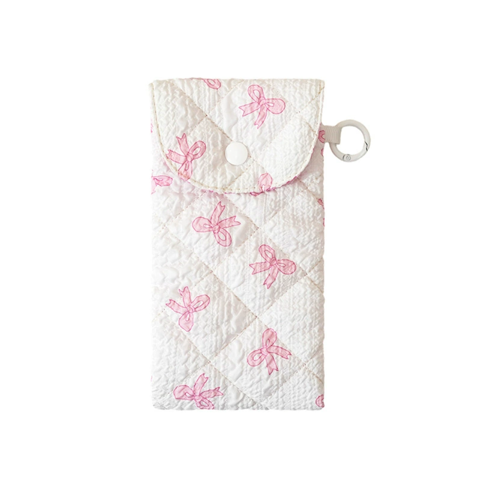 Patterned Quilted Eyeglass Protective Case