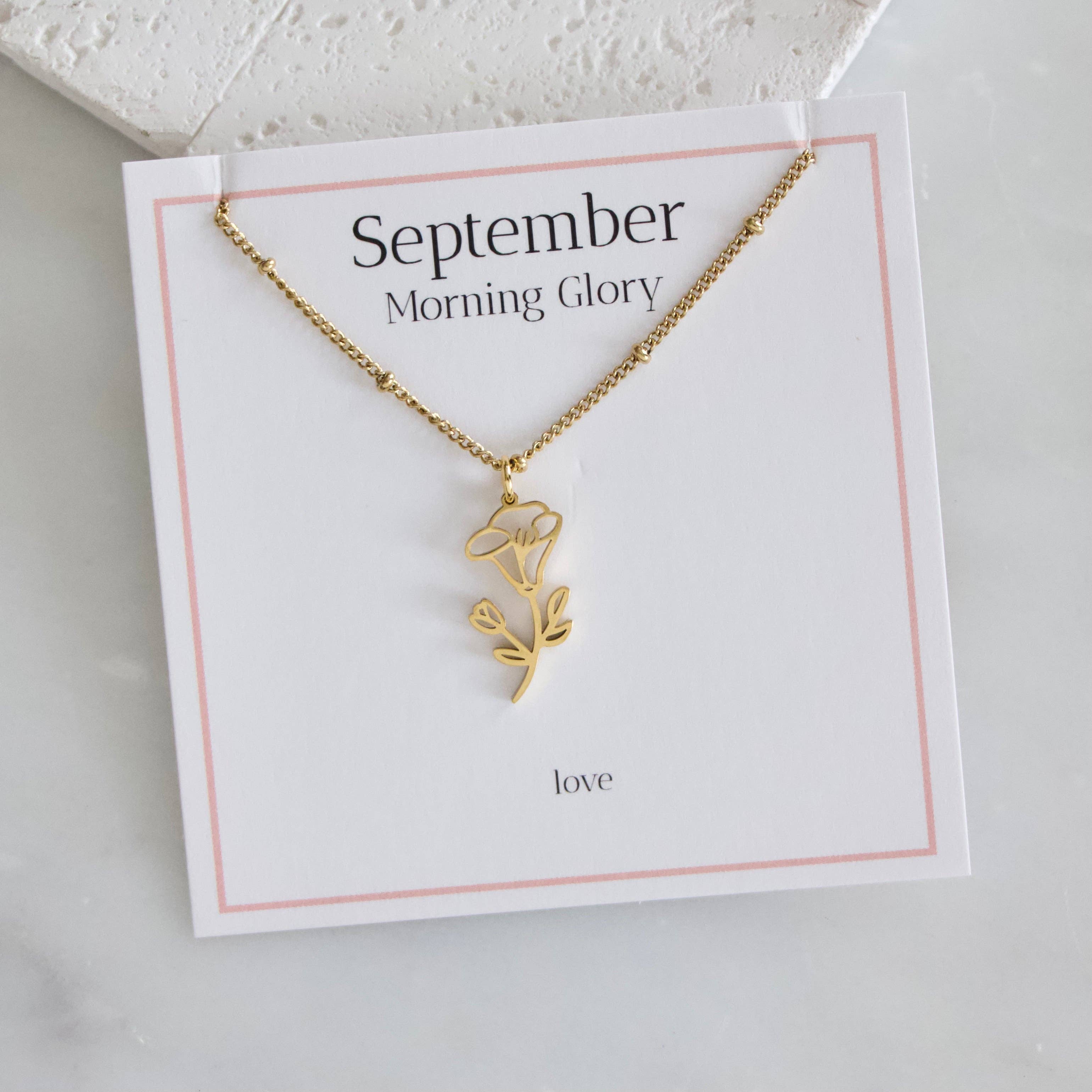 Birth Flower Necklace - Waterproof