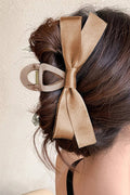 Elegant Satin Bow Large Hair Claw Clip