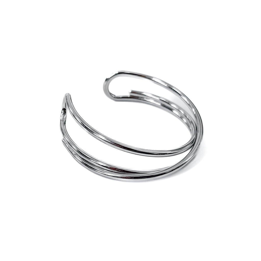 Cleo Crossover Cuff Bangle Bracelet - WATERPROOF