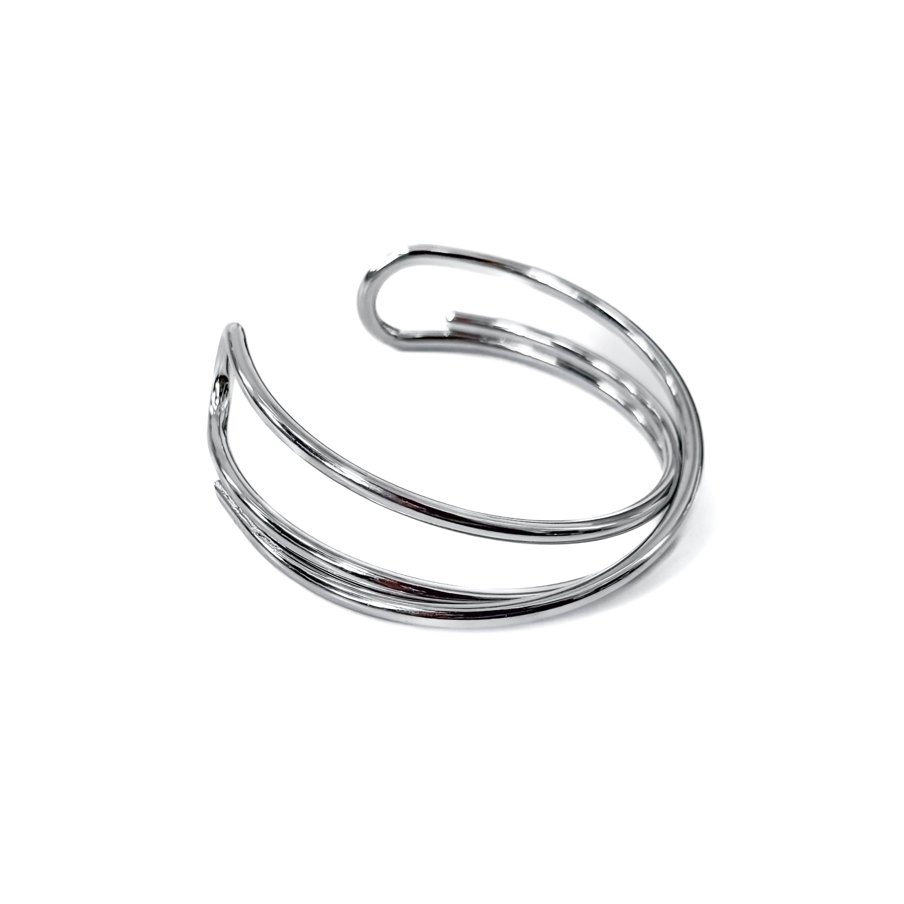 Cleo Crossover Cuff Bangle Bracelet - WATERPROOF