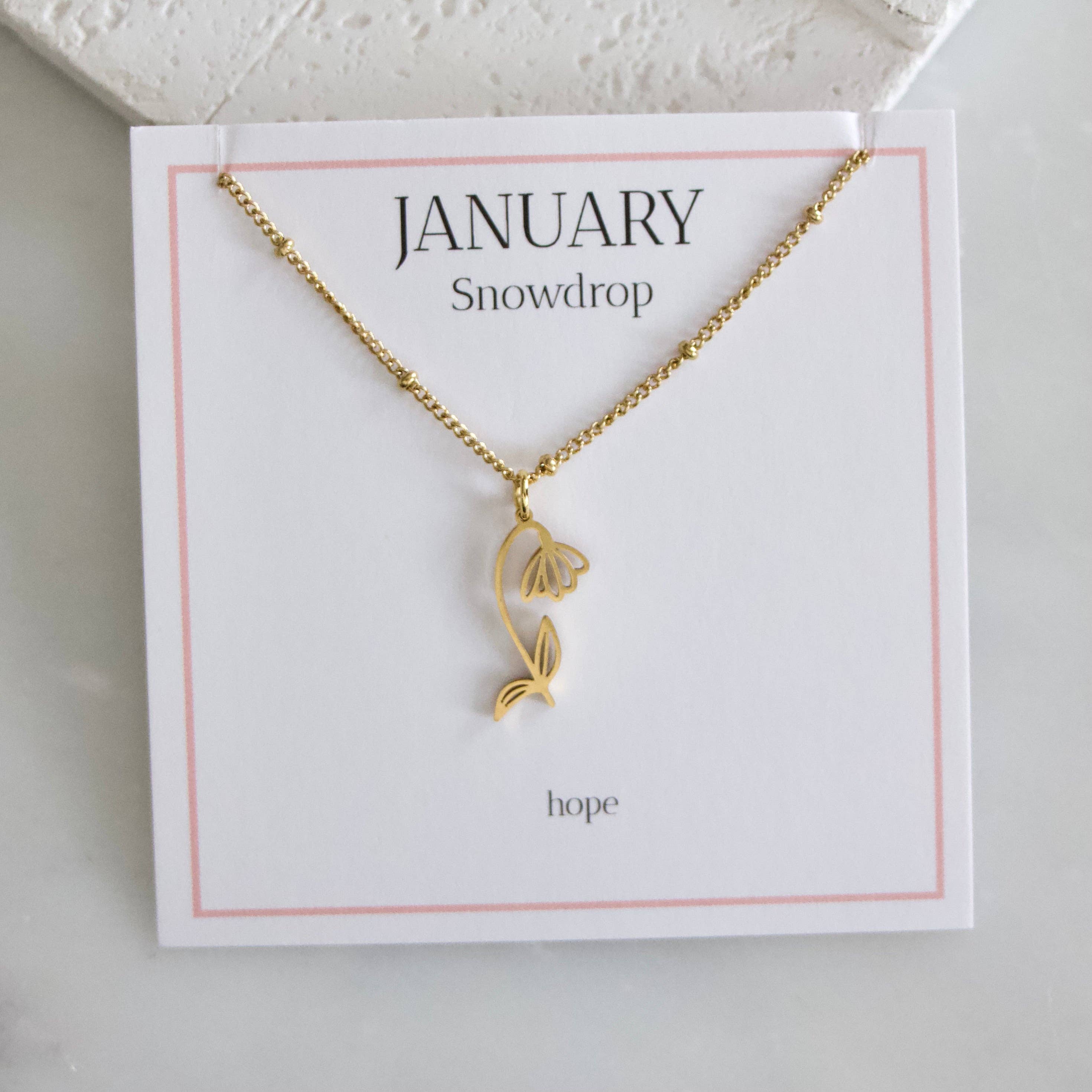Birth Flower Necklace - Waterproof