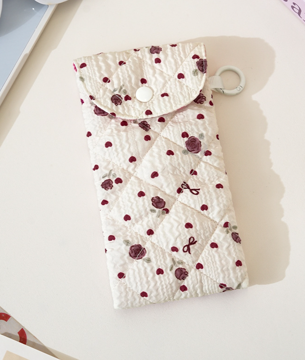 Patterned Quilted Eyeglass Protective Case