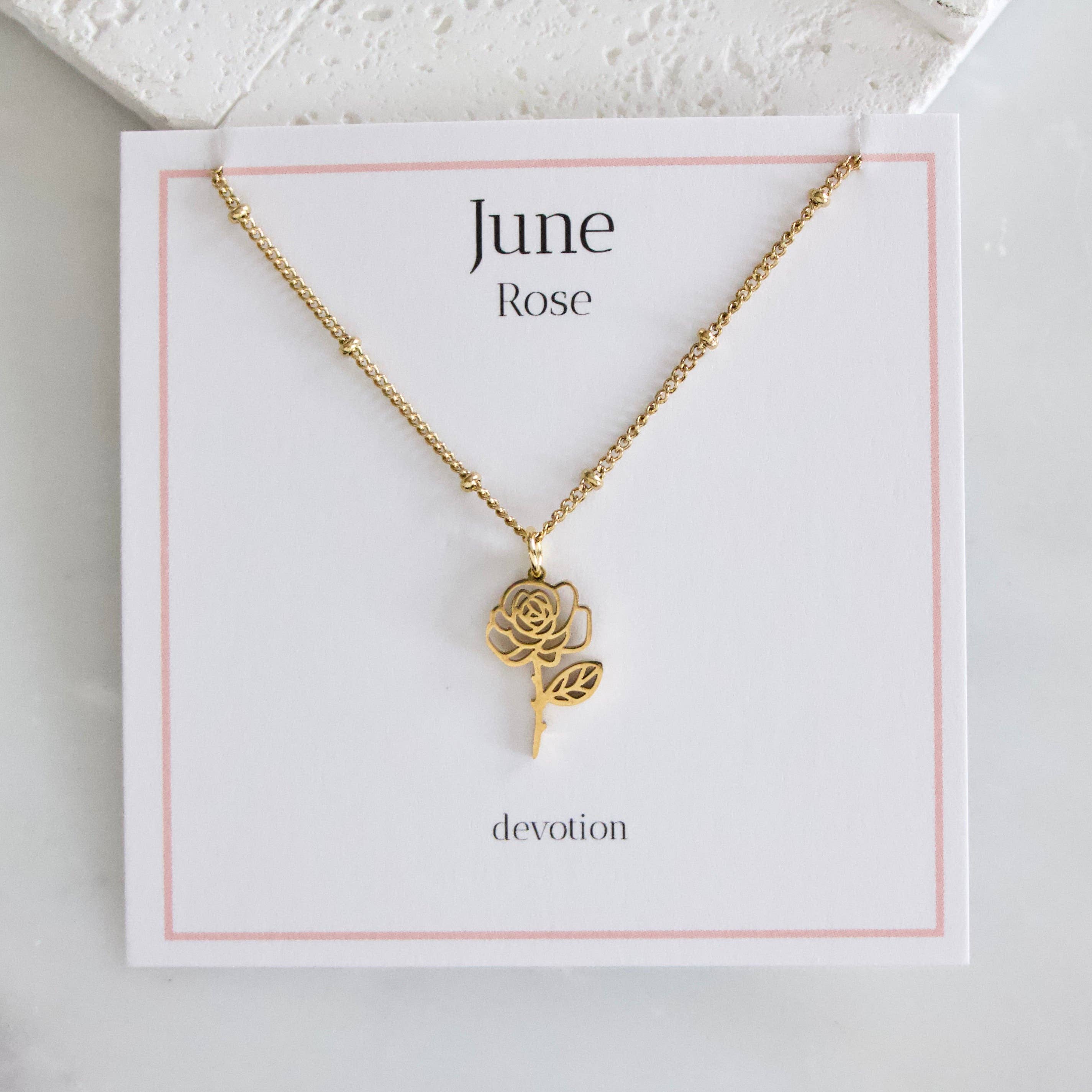 Birth Flower Necklace - Waterproof