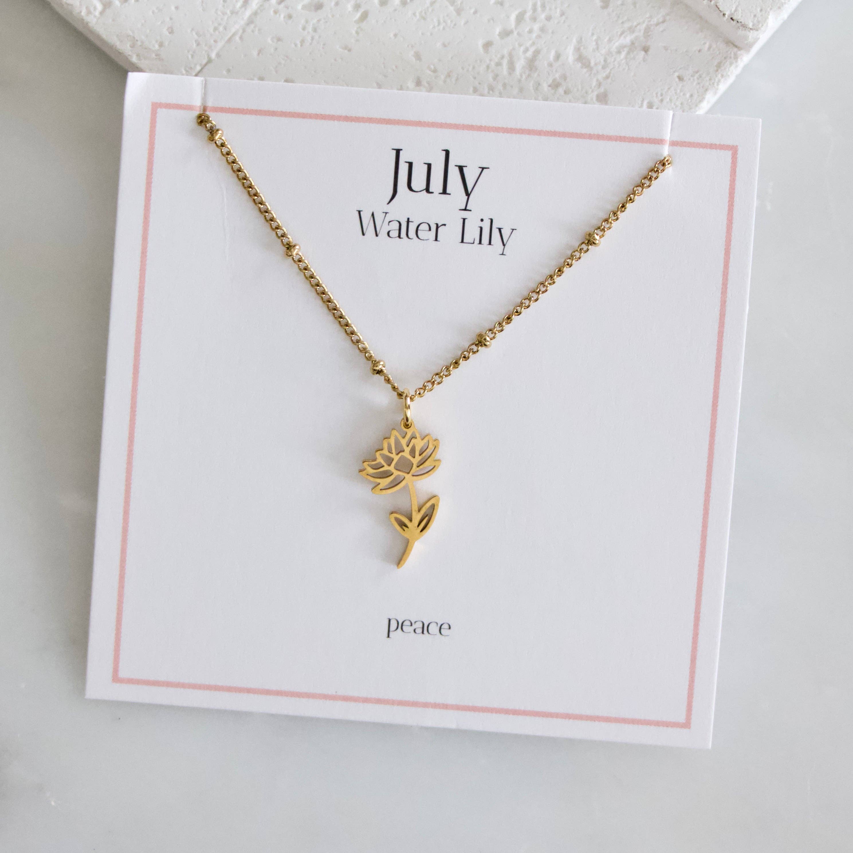Birth Flower Necklace - Waterproof