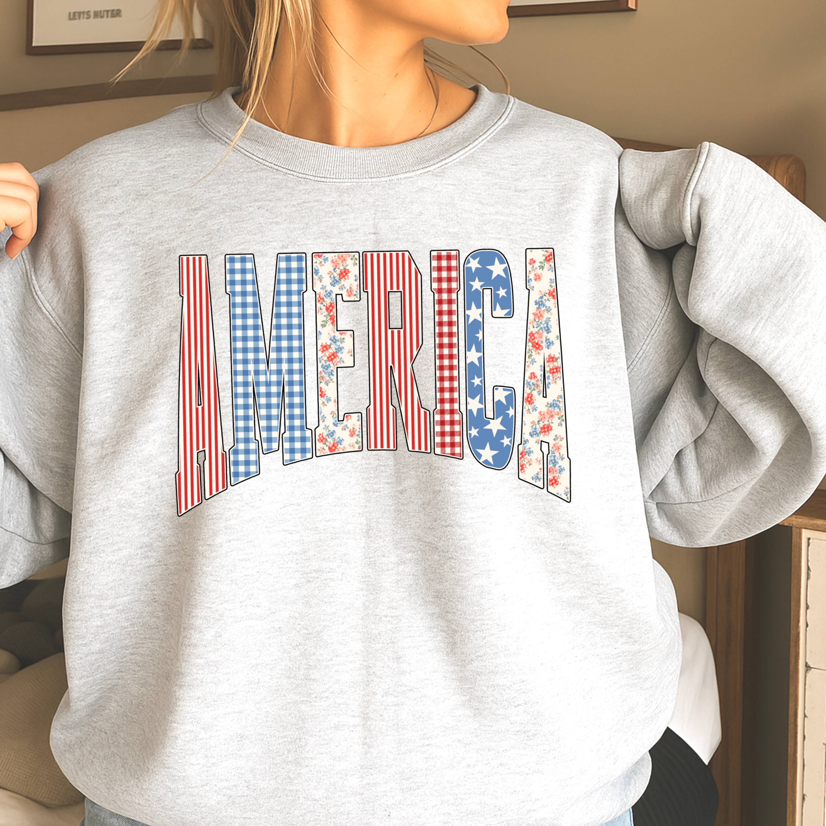 America 4th Of July USA Graphic Sweatshirt