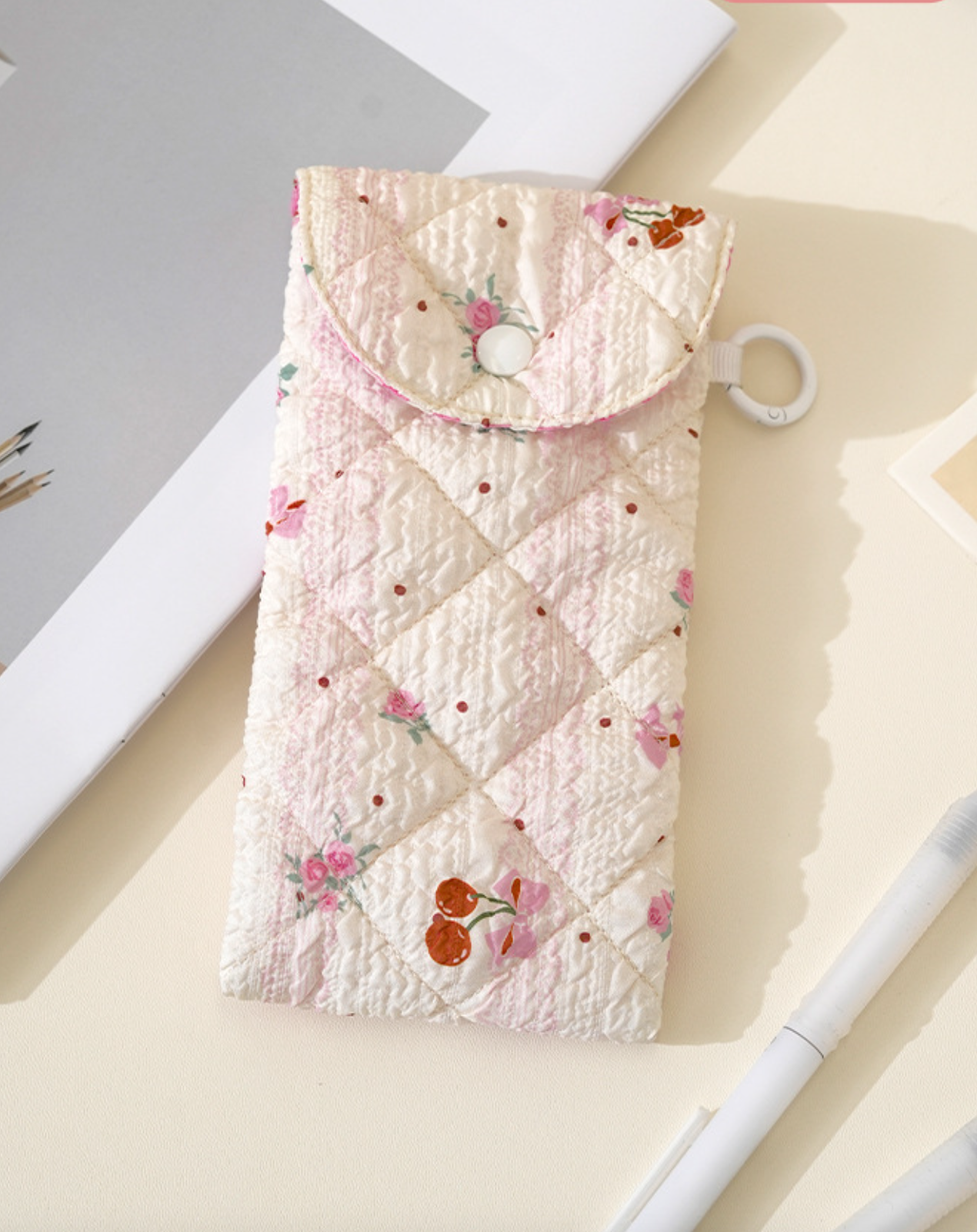 Patterned Quilted Eyeglass Protective Case