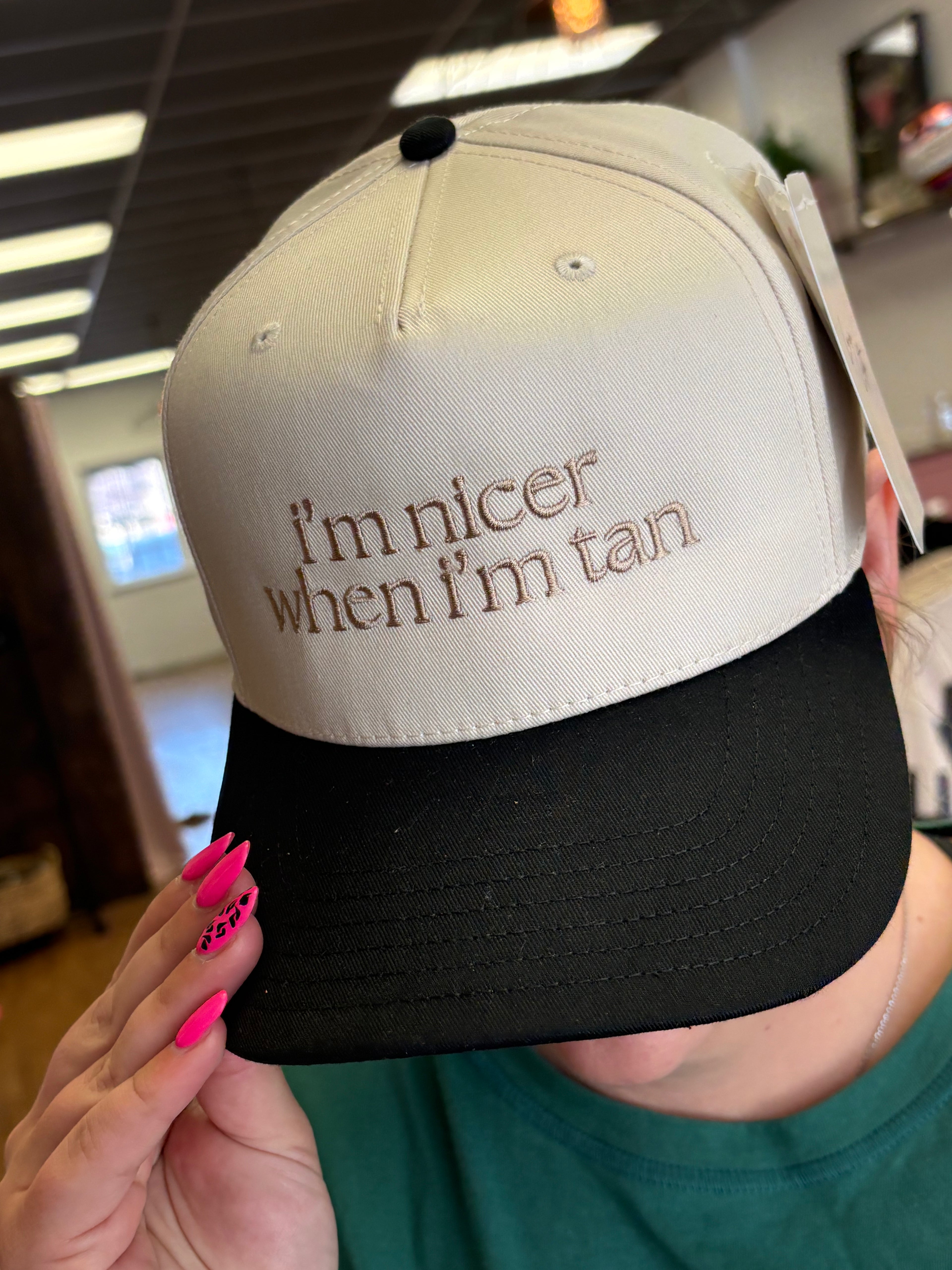I'm Nicer When I'm Tan Two-Toned Vintage Hats