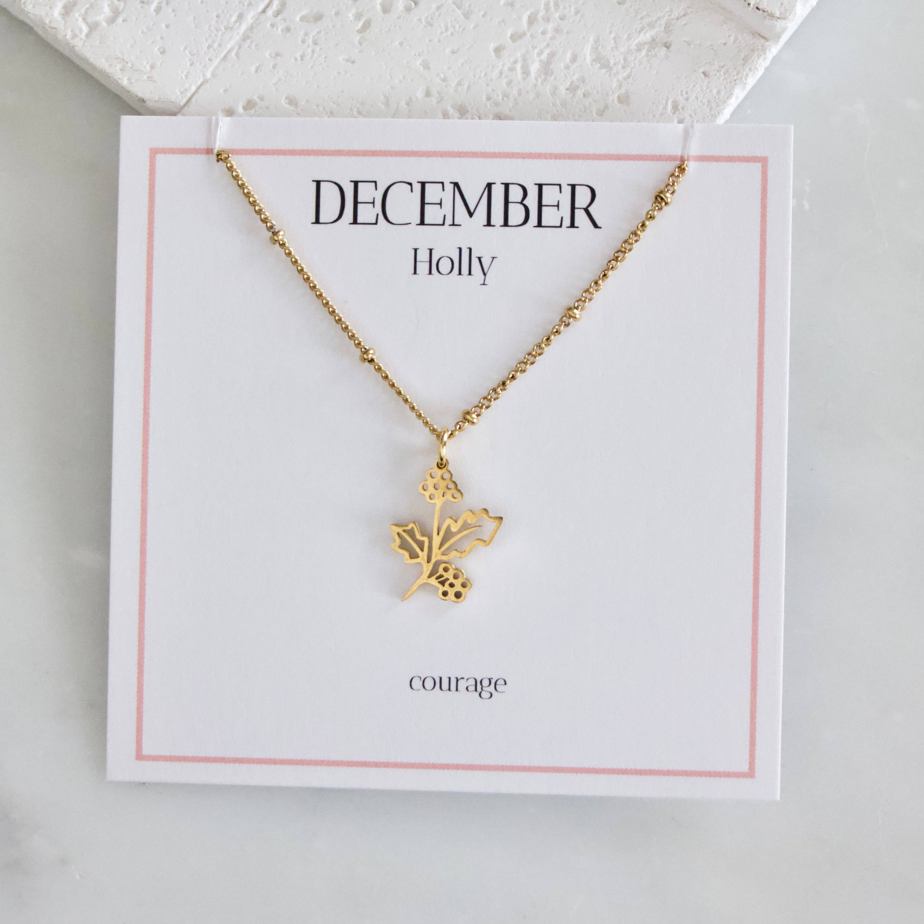 Birth Flower Necklace - Waterproof