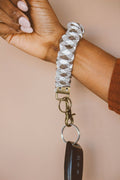 Brown Checkered Keychain