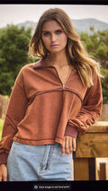 Acid Washed Seam Detailed Sweatshirt